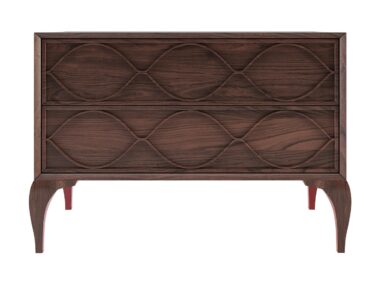 MESA DE NOCHE DOS CAJONES FORMATO ANCHO STILETTO