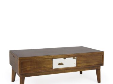 MESA DE CENTRO 2 CAJONES TOP ELEVABLE NORDIC