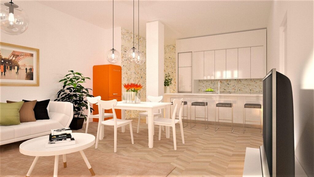 cómo separar cocina y comedor con viga