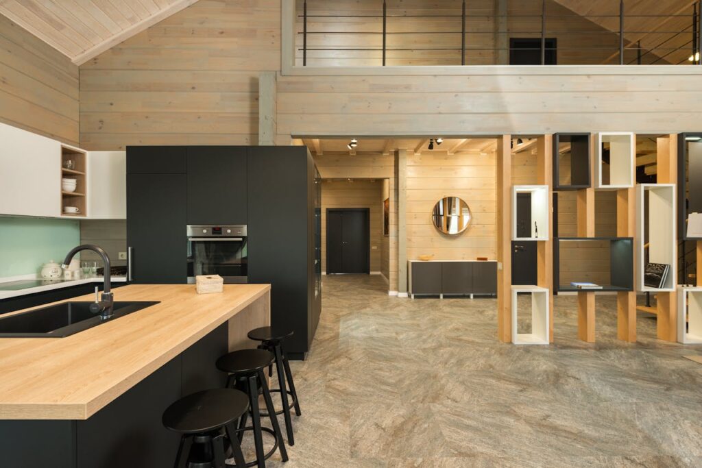 cómo separar cocina del salón con estanterías