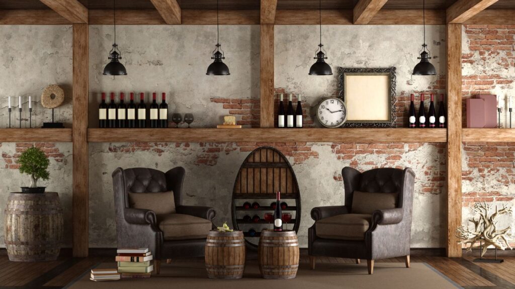 cómo decorar una bodega rústica