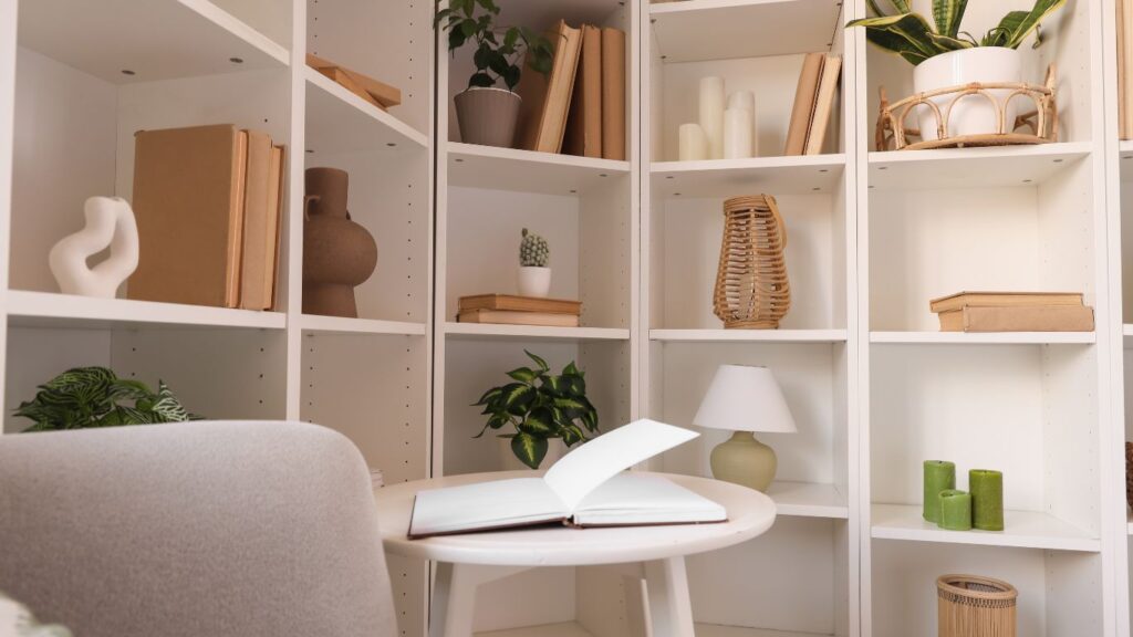 pequeña biblioteca en casa