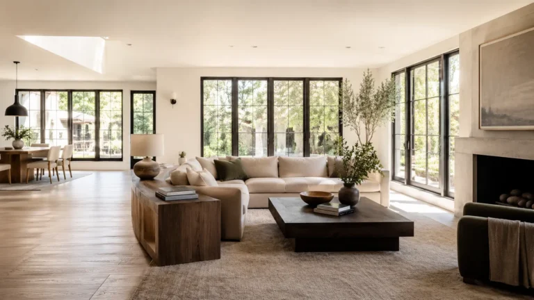 muebles detrás del sofá