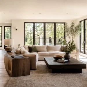 muebles detrás del sofá